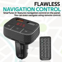 Promate SmarTune-2+ Universal Bluetooth Car FM Transmitter With 3 USB Charging Ports and Quick Charger