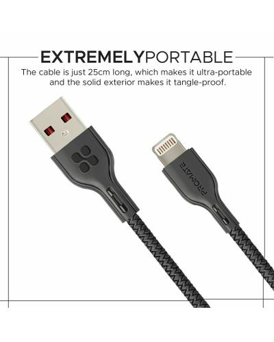 PROMATE PowerBeam-25i USB to Lightning Connector Cable