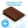 Promate RFIDWallet RFID Safe Leather Slim Wallet with Aluminum Card Case