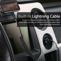 Promate VolTrip-i Car Charger with Lightning Coiled Cable