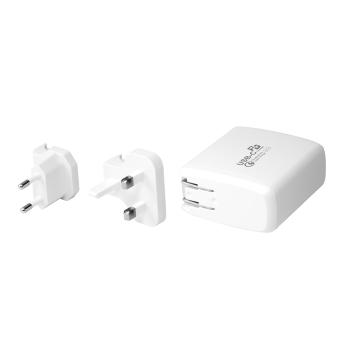 PROMATE PowerCore-60 Multi-Regional USB-C Wall Adapter with 60Watt Power Delivery and Quick Charge 3.0