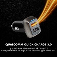 Promate Scud-30 QC 3.0 Car Charger with 30 Watt Dual USB Ports