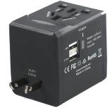 Promate UniPro4 Multi Regional Travel Adapter with Two USB Charging Ports