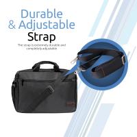 Promate Gear-MB Premium Lightweight Messenger Bag for Laptops up to 15.6” with Front Storage Zipper
