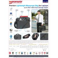 Promate Gear-MB Premium Lightweight Messenger Bag for Laptops up to 15.6” with Front Storage Zipper