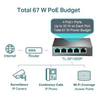 TP Link TL-SF1005P 5-Port 10/100Mbps Desktop PoE Switch with 4-Port ver 1.0