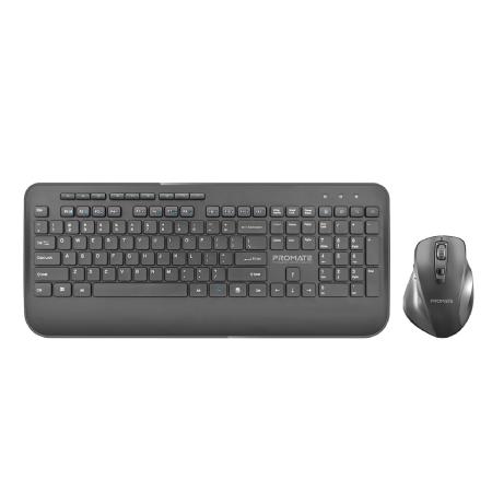 PROMATE PROCOMBO-8 Ergonomic Full Size Wireless Keyboard & Mouse Combo with Palm Rest