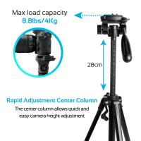 Promate Precise-140 3-Section Aluminum Alloy Tripod with Rapid Adjustment Central Balance