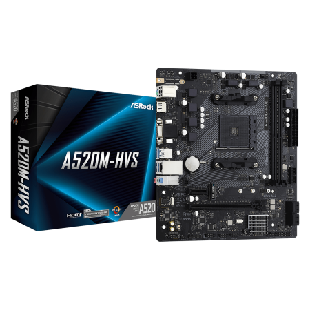 ASRock A520M-HVS AMD Socket AM4 Motherboard