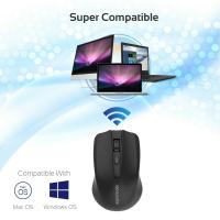 PROMATE Clix-8 2.4GHz Wireless Ergonomic- Optical Mouse