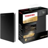 Toshiba Canvio Slim 1TB Aluminium Portable External Hard Drive USB 3.0 Black