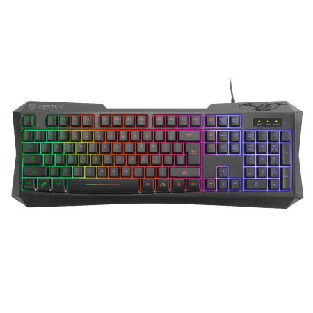 Vertux Ergonomic Backlit Wired Gaming Keyboard (Radiance)
