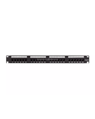Safewell 180*UTP Patch Panel,cat.6 24 Port with D-ring cable manager