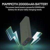 PROMATE Bolt-20 Compact Smart Charging 20000 mAh Power Bank ( MIDNIGHT GREEN)