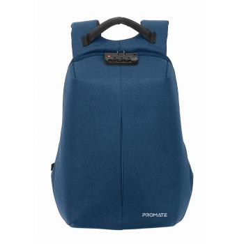 Promate Anti-Theft Backpack for 13” Laptop with Integrated USB Charging Port ( Defender-13 ) ( BLUE )