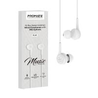 PROMATE DUET Vibrant Audio Enhanced In Ear Wired Earphones ( WHITE )