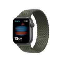 Promate Fusion-44L Solo Loop Nylon Braided Strap for Apple Watch 42mm/44mm (GREEN)