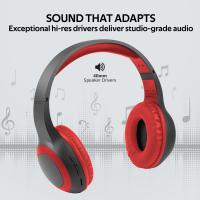 PROMATE LABOCA Deep Bass Over Ear Wireless Headphones ( RED )