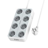 PROMATE POWERCORD8EU-4M 3600W High Output 8-Outlet Power Strip with 3 USB Ports