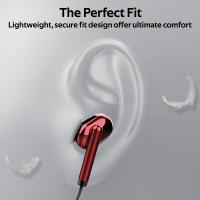 PROMATE QUARTZ Sweat Resistant Ergonomic Wireless Earphones ( RED )