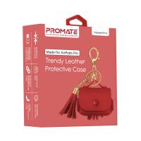  Promate TASSEL-PRO Trendy Leather Protective Case for AirPods Pro ( RED )