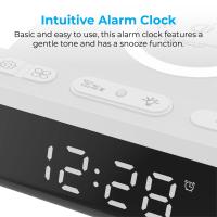 Promate 2-in-1 LED Alarm Clock and Charging Station (Timepad-Qi)