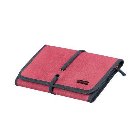 PROMATE TRAVELPACK-L Multi-Purpose Travel Electronic Accessory Organizer Pouch RED