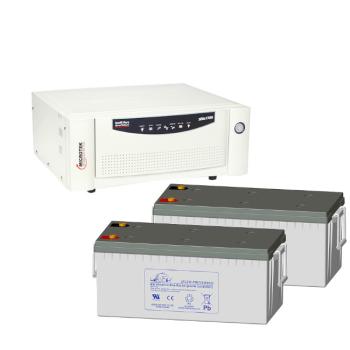 Microtek UPS ( 1600 VA/ 24V rated capacity - 2 Battery System)SEBz 1700 inverter + ( 2 LPG SERIES-GEL BATTERY 12V-150AH )