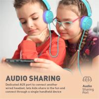 PROMATE Jewel( HD Stereo KidSafe Wired Headset ) AQUA