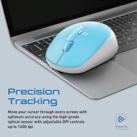 PROMATE Tracker (1600DPI MaxComfort® Ergonomic Wireless Mouse) blue