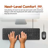 PROMATE  Combo-KM2 ( Quiet Key Wired Compact KeyBoard & Mouse )