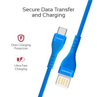 PROMATE Vigoray-C Tangle-free and Long Lifespan USB-C Cable (BLUE)