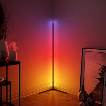 Color Changing Corner Lamp - Modern RGB Multicolored Light