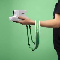 Polaroid Camera Strap Flat - Green stripe