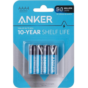Anker Aaa Alkaline Batteries 4-Pack, Blue/Black