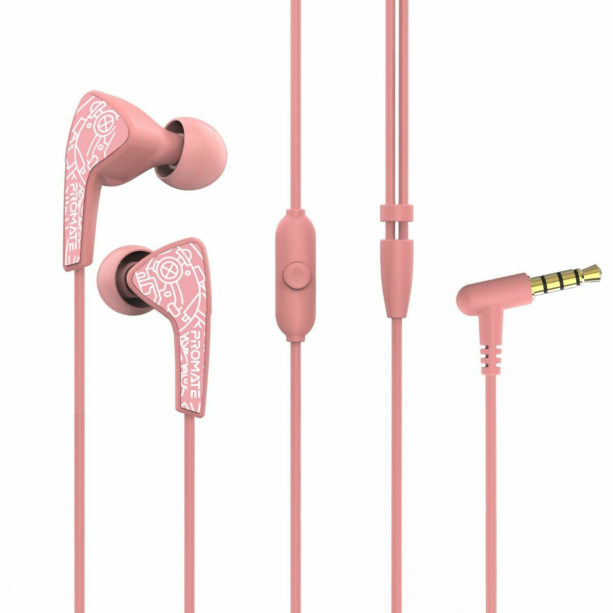 PROMATE Medley-1 Universal Sporty In-ear Stereo Earphones ( pink )