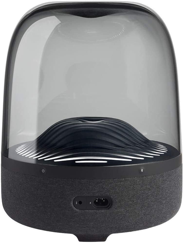 Harman Kardon Aura Studio 3 - Elegant, BT Wireless Speaker with Premium Design and Ambient Lighting- Black