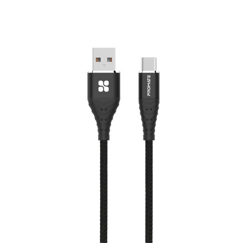 Promate Fabric Braided USB-C Data Sync & Charge Cable (cCord-1)