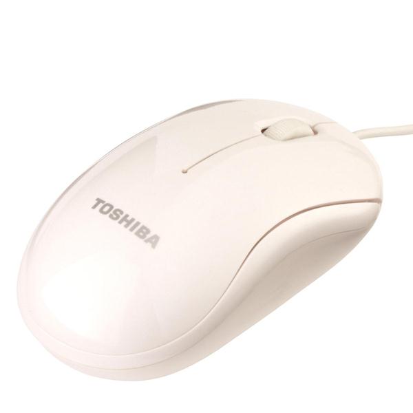 Toshiba U20 Blue LED USB Optical Mouse - White