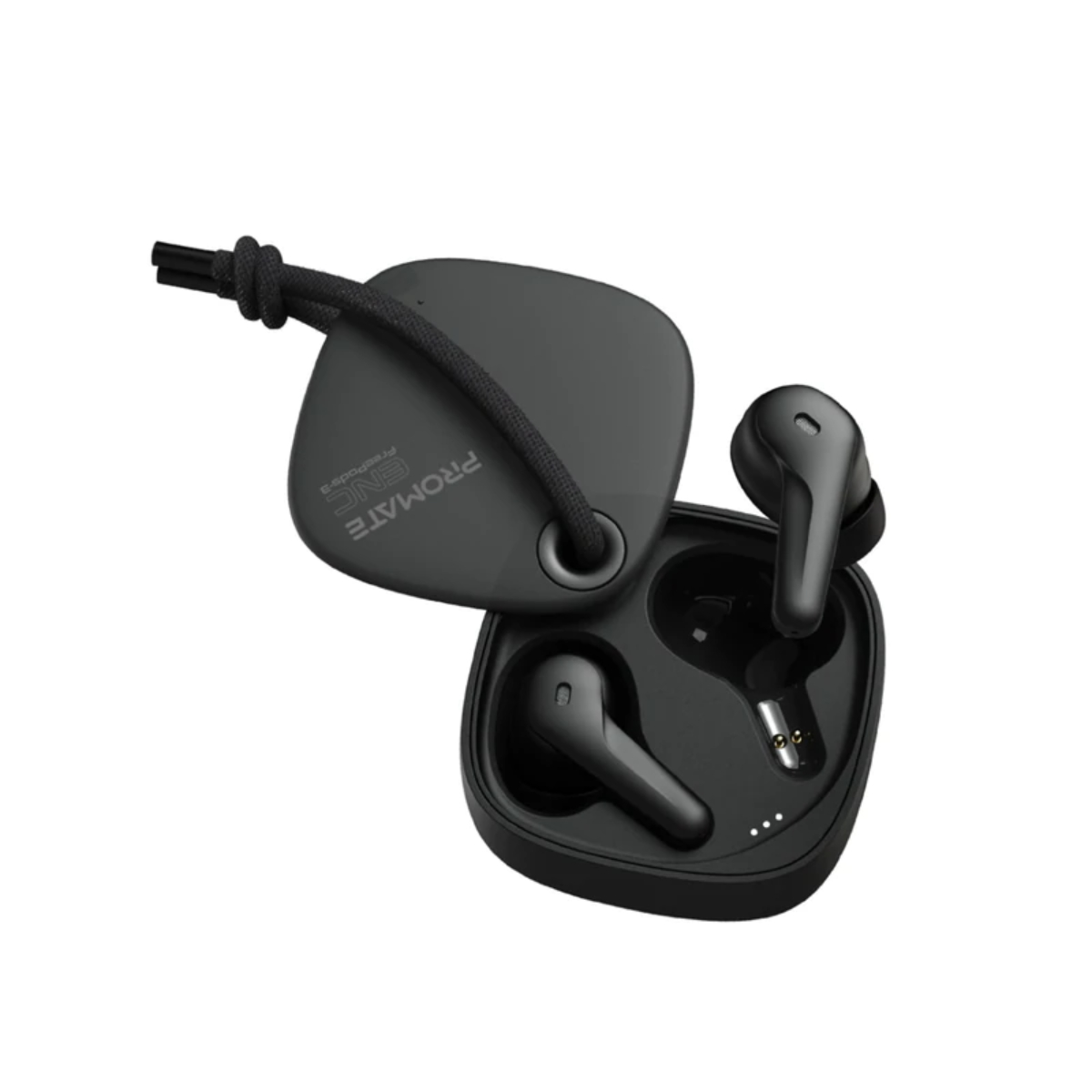 promate FREEPODS-3 BLACK ( High Definition ENC Earphones With IntelliTouch )