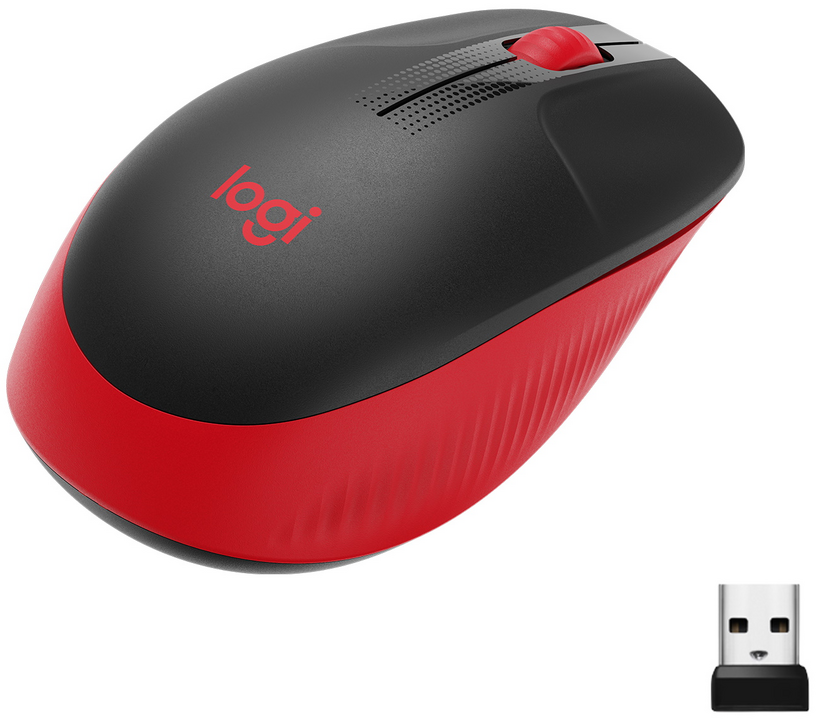 LOGITECH M190 MOUSE WIRELESS RED