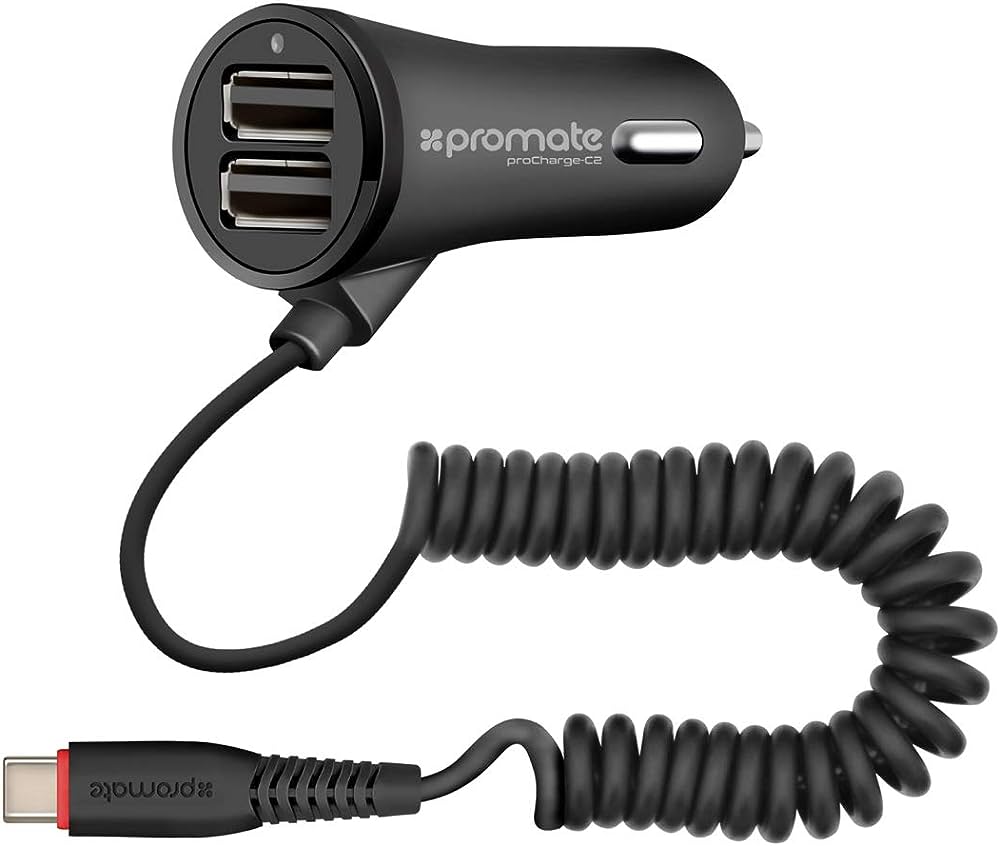 Promate ProChargelt Car Charger With Lightning Connector for Ipad Iphone and Ipod
