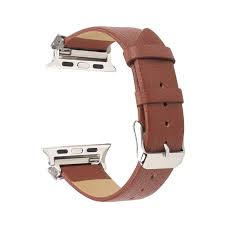  Promate Leather Watch Band Replacement with Metal Buckle for Apple Watch Series 38mm,BROWN