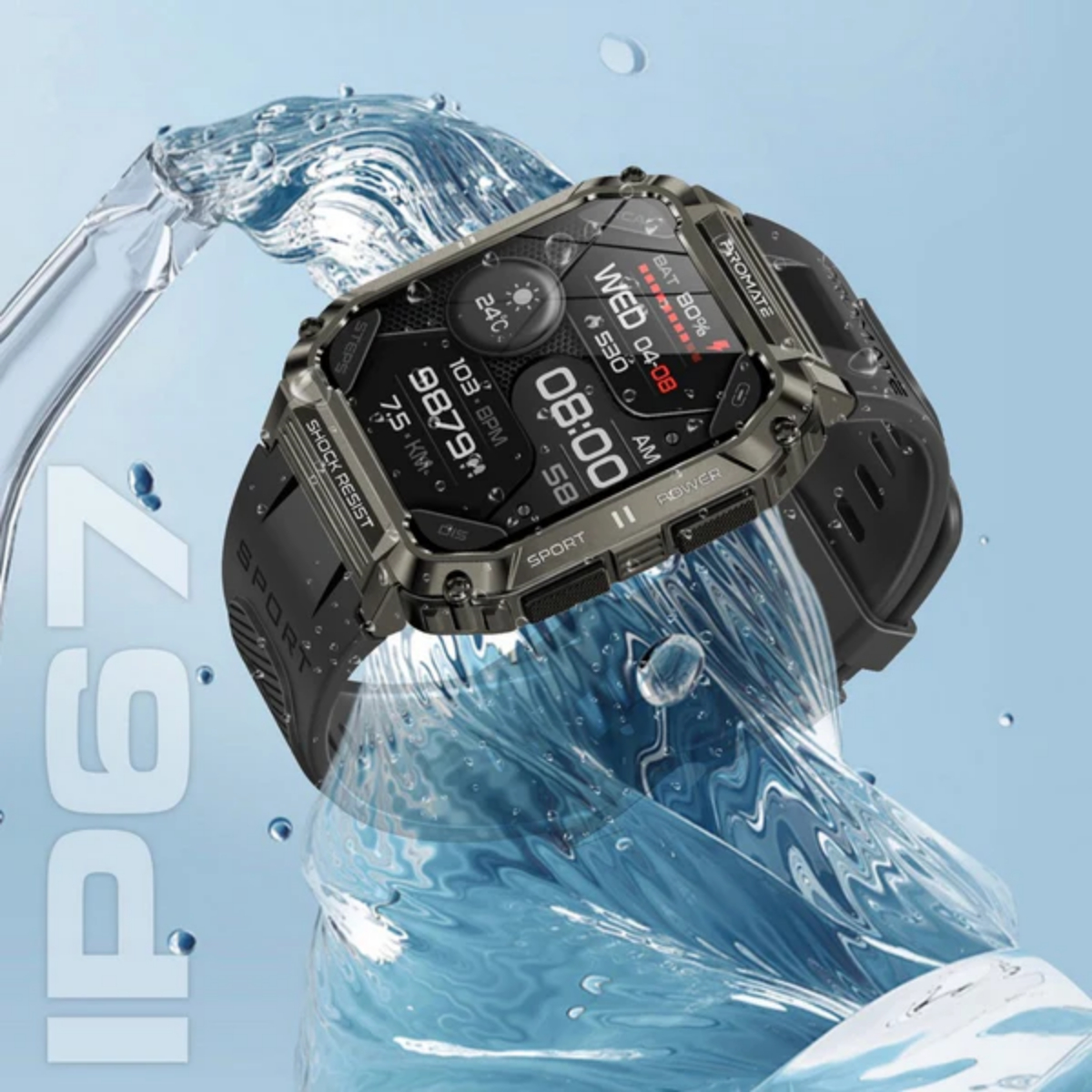 PROMATE Xwatch -S19 is a multifunctional smart sports watch