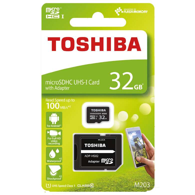 TOSHIBA microSDHC UHS-I Card 32GB Read Speed up to 100MB/s CLASS(10