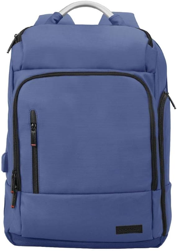 16” Laptop Backpack with Metal Carry Handle, Padded Laptop Compartment, Insulated Pocket , BLUE