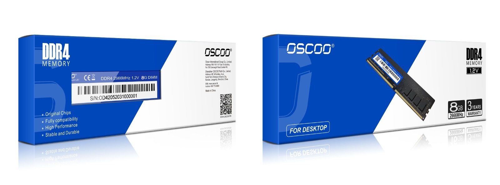 Oscoo DDR4 desktop 16GB 3200MHz Heatsink