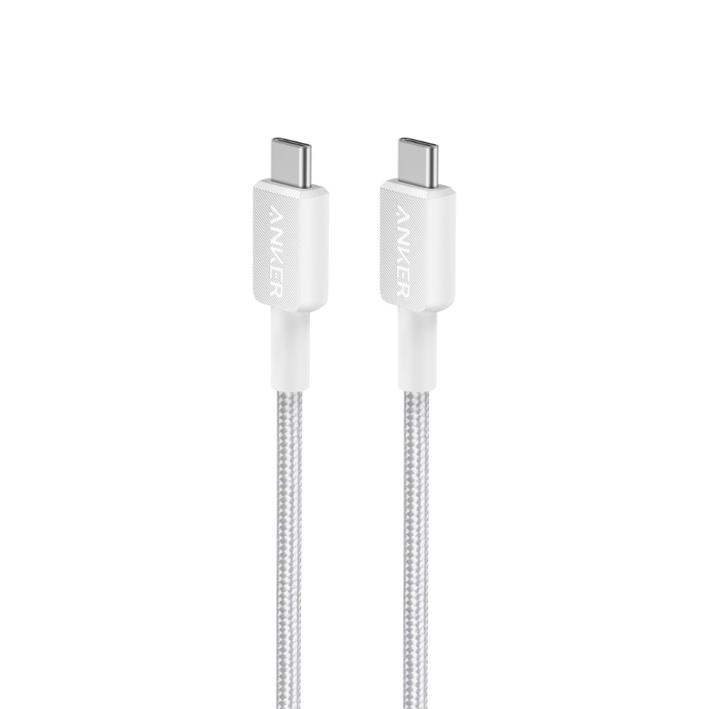 Anker 322 USB-C to USB-C Cable (3ft Braided) White